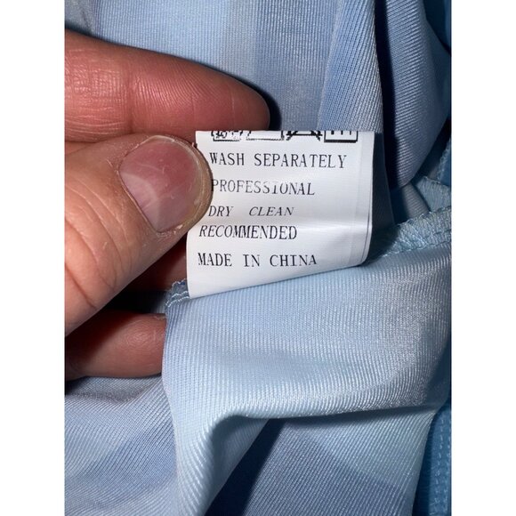 Light Blue ChicMe XL Leggings Faux Jean Denim Sexy Stretch Pants‎ Tight Club - Picture 7 of 7